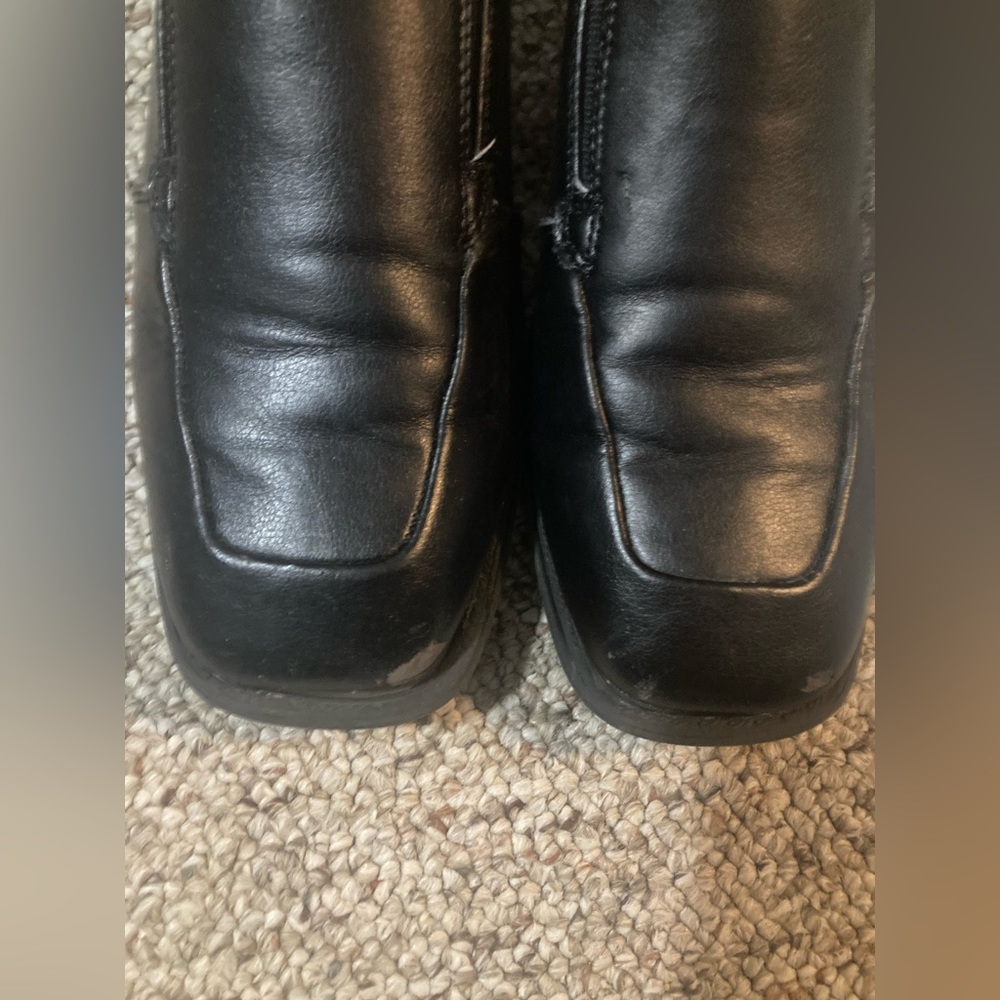 Sonoma boys size 5 memory foam black slip on shoes
